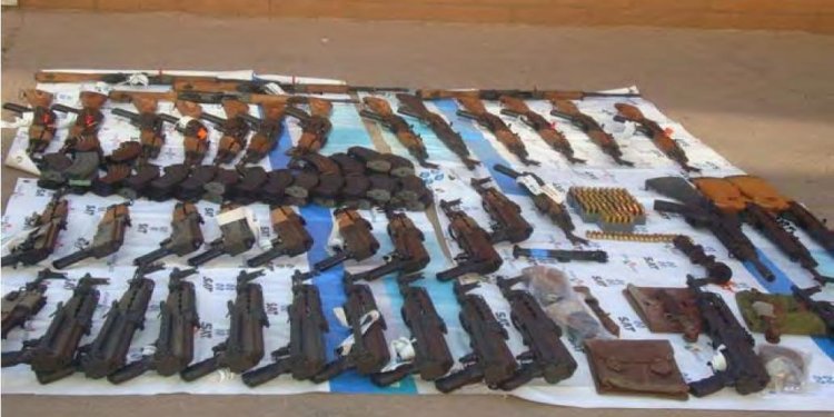 Weapons recovered by Mexican