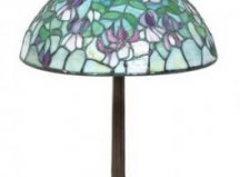 franklin mint leaded glass table lamp