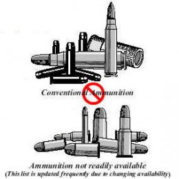 Image of an illustration showing the differences between convention and unconventional ammunition.