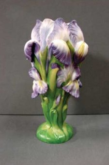 Indigo iris vase from franklin mint
