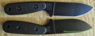 Ka-Bar Becker BK14 Eskabar Fixed Blade Knife: Split View With Scales