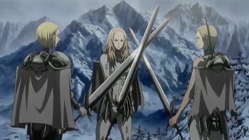 Claymore: Helen, Deneve, Miria anime swords