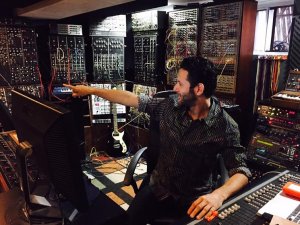 Gerber at his friend's underground studio in Toronto.