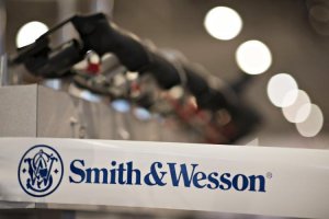 Shares of Smith & Wesson Holding Corp., which makes an array of pistols and revolvers, rose nearly 7% Monday.