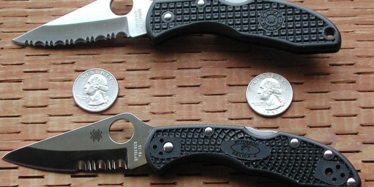 A Spyderco Delica 4 (made